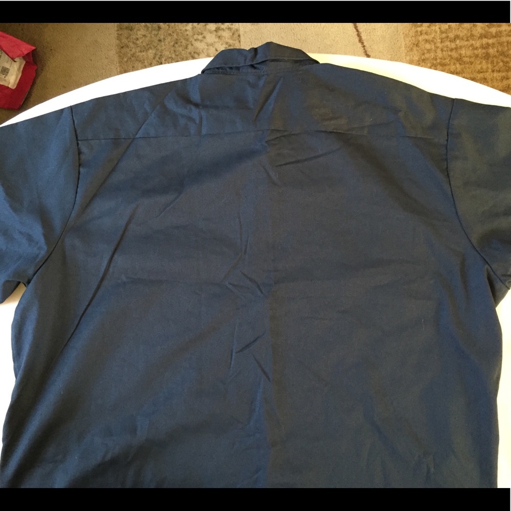 Redkap Men’s Navy Button Long Sleeve - Picture 6 of 7